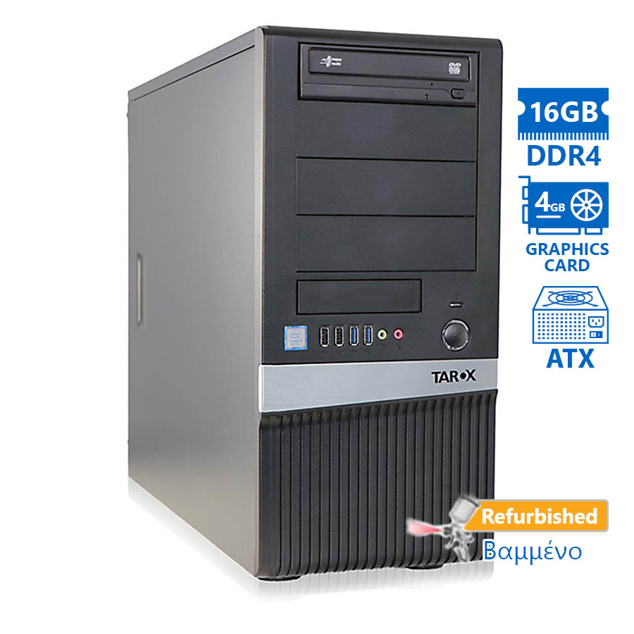 OEM Tarox Tower i7-6700/ 16GB DDR4/ 1TB/ ATI 4GB/ DVD/ Grade A+ Workstation Refurbished PC | eLabstore.gr OEM Tarox Tower i7-6700/16GB DDR4/1TB/ATI 4GB/DVD/Grade A+ Workstation Refurbished PC | Refurbished | elabstore.gr
