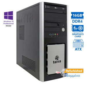 OEM Terra Tower Xeon E5-1620v4(4-Cores)/16GB DDR4/1TB/Nvidia 4GB/DVD/10P Grade A+ Workstation Refurb | Refurbished | elabstore.gr