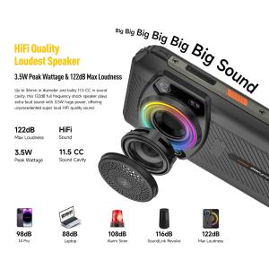 ULEFONE smartphone Armor 21, 6.58", ηχείο 3.5W, 8/256GB, 9600mAh, μαύρο | Mobile Συσκευές | elabstore.gr