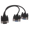 POWERTECH VGA splitter CAB-G039, αρσενικό σε 2x θηλυκό, HD, 0.20m, μαύρο | Καλώδια - Αντάπτορες | elabstore.gr