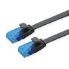 POWERTECH καλώδιο δικτύου CAB-N343, flat, Cat 6a U/UTP, 2m, μαύρο | Καλώδια - Αντάπτορες | elabstore.gr