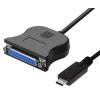 POWERTECH καλώδιο USB-C σε παράλληλη DB25 CAB-UC062, 1.8m, μαύρο | Καλώδια - Αντάπτορες | elabstore.gr