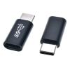 POWERTECH αντάπτορας USB-C CAB-UC063, αρσενικό σε θηλυκό, 10Gbps, μαύρος | Καλώδια - Αντάπτορες | elabstore.gr