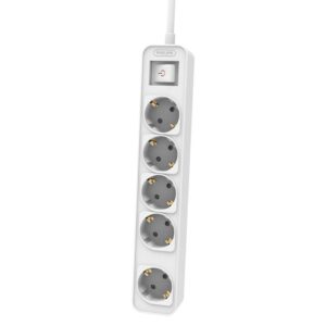 PHILIPS πολύπριζο CHP2154W-10, 5x schuko 16A, 1.5m, λευκό | Τροφοδοσία Ρεύματος | elabstore.gr