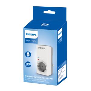 PHILIPS αντάπτορας ρεύματος CHP7010W/10, 1 θέση, 1140J, 16A, λευκός | Τροφοδοσία Ρεύματος | elabstore.gr