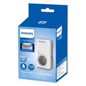PHILIPS αντάπτορας ρεύματος CHP7012W/10 φως νυκτός, 1 θέση 1140J, λευκός | Τροφοδοσία Ρεύματος | elabstore.gr