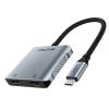 CABLETIME docking station CT-CM2H4K-AG, USB/USB-C/2x HDMI, 4K 100W, γκρι | Συνοδευτικά PC | elabstore.gr