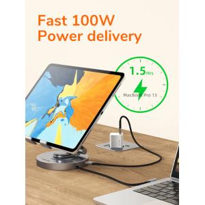 CABLETIME docking station CT-HUBC8-AG με βάση tablet, 8 θυρών, γκρι | Συνοδευτικά PC | elabstore.gr