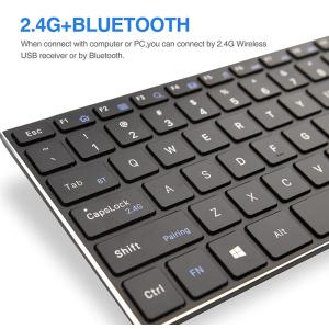 RIITEK ασύρματο πληκτρολόγιο RT721 με touchpad, Bluetooth & 2.4GHz | Εικόνα & Ήχος | elabstore.gr