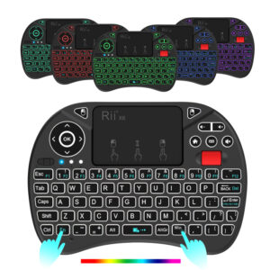 RIITEK ασύρματο πληκτρολόγιο Mini X8 με touchpad, RGB backlit, 2.4GHz | Εικόνα & Ήχος | elabstore.gr