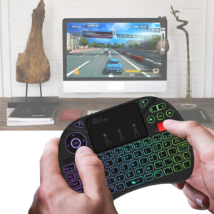 RIITEK ασύρματο πληκτρολόγιο Mini X8 με touchpad, RGB backlit, 2.4GHz | Εικόνα & Ήχος | elabstore.gr