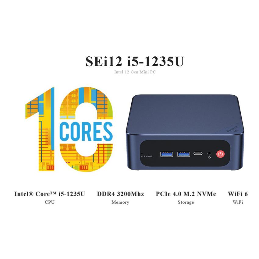 BEELINK mini PC SEi12, i5-1235U, 16GB, 500GB SSD, Windows 11 Pro | eLabstore.gr BEELINK mini PC SEi12, i5-1235U, 16GB, 500GB SSD, Windows 11 Pro | PC & Αναβάθμιση | elabstore.gr