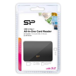 SILICON POWER card reader U3 για SD/microSD/MMC/CF/MS, USB 3.2, μαύρο | Συνοδευτικά PC | elabstore.gr