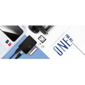 SILICON POWER card reader U3 για SD/microSD/MMC/CF/MS, USB 3.2, μαύρο | Συνοδευτικά PC | elabstore.gr