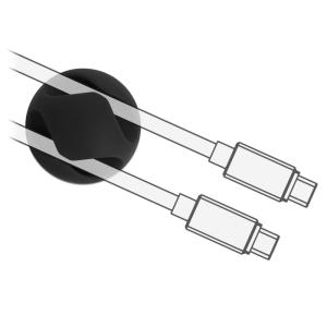POWERTECH οργανωτές καλωδίων TIES-073, 2 θέσεις, Φ7mm, μαύρο, 10τμχ | Καλώδια - Αντάπτορες | elabstore.gr