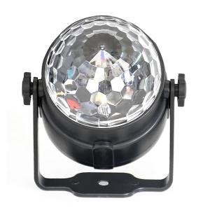 LED φωτορυθμικό φωτιστικό ZS48 με χειριστήριο, RGB, 3W, μαύρο | Φωτισμός | elabstore.gr