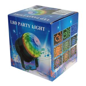 LED φωτορυθμικό φωτιστικό ZS48 με χειριστήριο, RGB, 3W, μαύρο | Φωτισμός | elabstore.gr