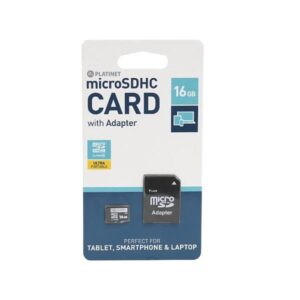 PLATINET microSDHC Secure digital + adapter SD 16GB CLASS 10  PMMSD1610 | Περιφερειακά | elabstore.gr