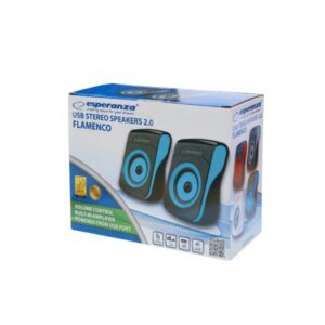 Ηχείο 2.0 USB Μαύρο/Μπλε  EP140KB | Περιφερειακά | elabstore.gr
