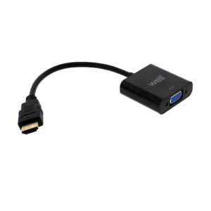 Adaptor HDMI Male σε VGA Female Well ADAPT-HDMIM/VGAF-0.2BK-WL | Αξεσουάρ | elabstore.gr