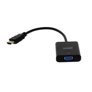 Adaptor HDMI Male σε VGA Female Well ADAPT-HDMIM/VGAF-0.2BK-WL | Αξεσουάρ | elabstore.gr