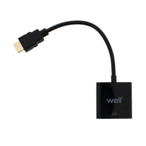 Adaptor HDMI Male σε VGA Female Well ADAPT-HDMIM/VGAF-0.2BK-WL | eLabstore.gr Adaptor HDMI Male σε VGA Female Well ADAPT-HDMIM/VGAF-0.2BK-WL | Αξεσουάρ | elabstore.gr