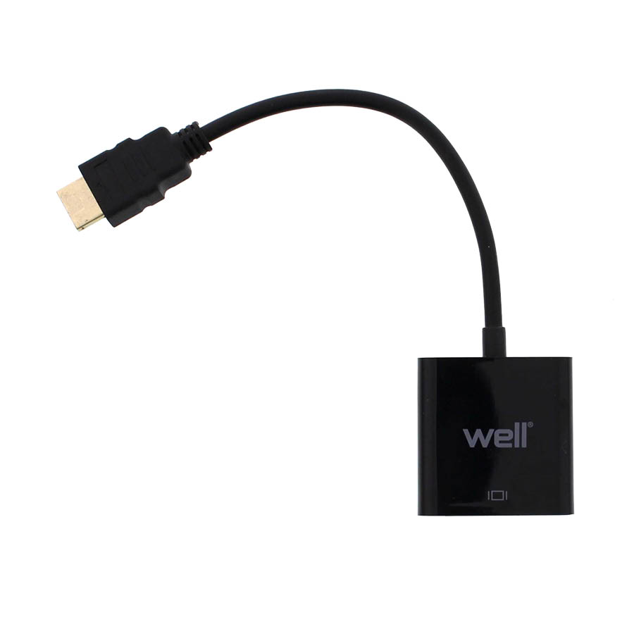 Adaptor HDMI Male σε VGA Female Well ADAPT-HDMIM/VGAF-0.2BK-WL | eLabstore.gr Adaptor HDMI Male σε VGA Female Well ADAPT-HDMIM/VGAF-0.2BK-WL | Αξεσουάρ | elabstore.gr