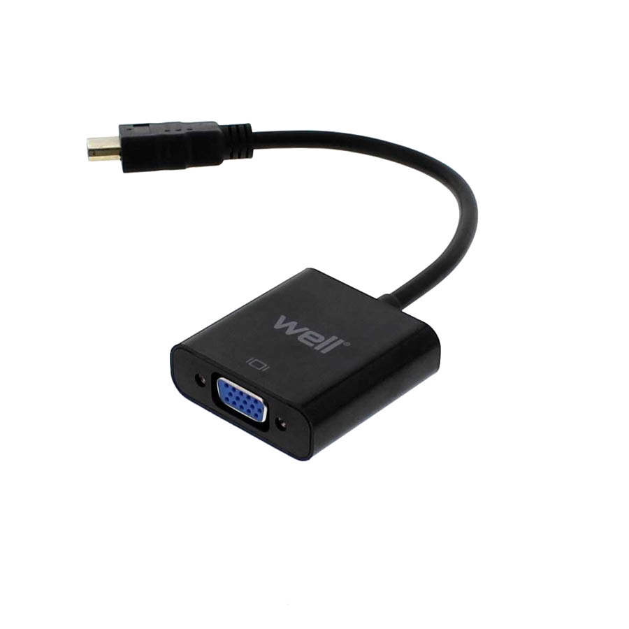 Adaptor HDMI Male σε VGA Female Well ADAPT-HDMIM/VGAF-0.2BK-WL | eLabstore.gr Adaptor HDMI Male σε VGA Female Well ADAPT-HDMIM/VGAF-0.2BK-WL | Αξεσουάρ | elabstore.gr