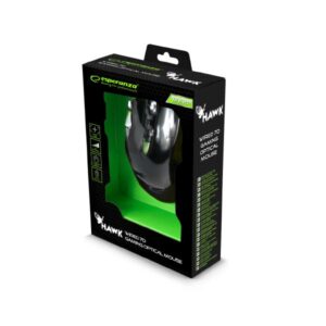 Hawk Gaming mouse ενσύρματο μαύρο/πράσινο 7 Keys 2400dpi EGM401KG | Περιφερειακά | elabstore.gr