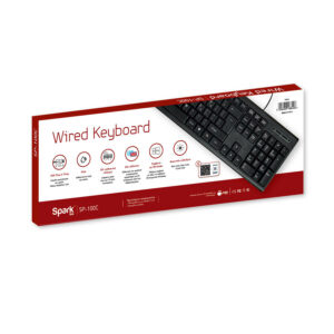 Πληκτρολόγιο USB Μαύρο SP-100C Sparkline | Περιφερειακά | elabstore.gr