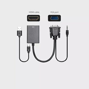 Adaptor VGA σε HDMI w/Audio USB16308 | Αξεσουάρ | elabstore.gr