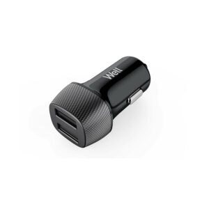 Universal 2xUSB Car Charger 5V/2.4A Μαύρος Well PSUP-USB-C22401BK-WL | Περιφερειακά | elabstore.gr