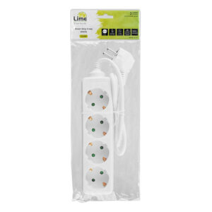 Πολύπριζα 4θ 16A 1M,3g1 λευκό LS-4W LIME | Ηλεκτρολογικά | elabstore.gr