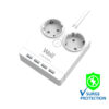 Πολύπριζο Well 2x Schuko και 4x USB 3m/3g1.5 με προστασία EXTS-2S3M-PROT/USB4-WL | Ηλεκτρολογικά | elabstore.gr