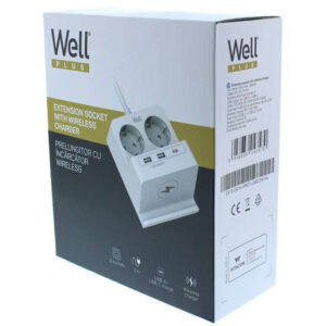 Πολύπριζο Well 2x Schuko και 2x USB A & 1x USB Type-C Wireless Charger 2m/3g1.5 με προστασία EXTS-2S | eLabstore.gr Πολύπριζο Well 2x Schuko και 2x USB A & 1x USB Type-C Wireless Charger 2m/3g1.5 με προστασία EXTS-2S | Ηλεκτρολογικά | elabstore.gr