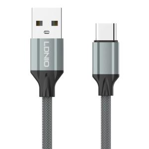 LDNIO καλώδιο USB-C σε USB LS441, 2.4A, 1m, γκρι | Καλώδια - Αντάπτορες | elabstore.gr