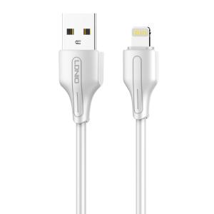 LDNIO καλώδιο Lightning σε USB LS540, 2.4A, 20cm, λευκό | Καλώδια - Αντάπτορες | elabstore.gr