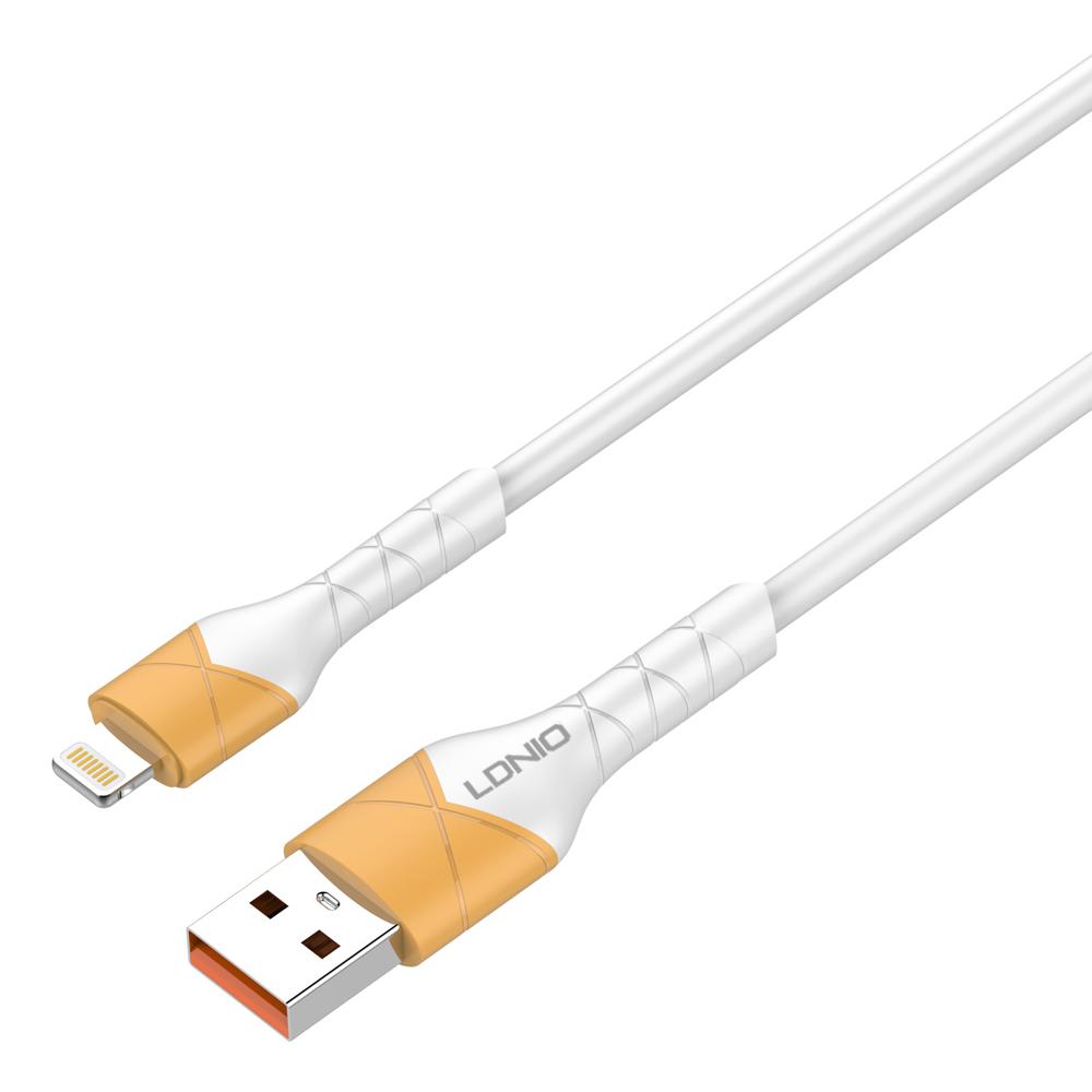 LDNIO καλώδιο Lightning σε USB LS801, 30W, 1m, λευκό | eLabstore.gr LDNIO καλώδιο Lightning σε USB LS801, 30W, 1m, λευκό | Καλώδια - Αντάπτορες | elabstore.gr