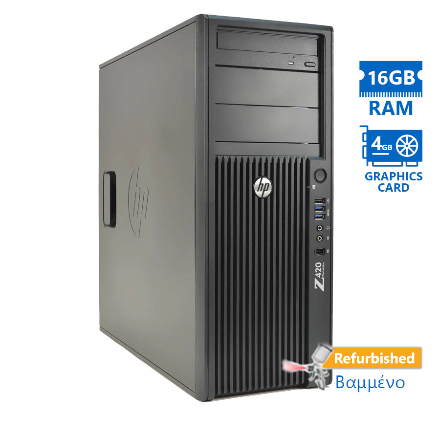 HP Z420 Tower Xeon E5-1620(4-Cores)/ 16GB DDR3/ 1TB/ ATI 4GB/ DVD-RW Grade A- Workstation Refurbished PC | eLabstore.gr HP Z420 Tower Xeon E5-1620(4-Cores)/16GB DDR3/1TB/ATI 4GB/DVD-RW Grade A- Workstation Refurbished PC | Refurbished | elabstore.gr