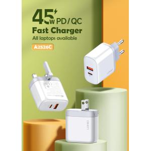 LDNIO φορτιστής τοίχου A2526C με καλώδιο, USB & USB-C, 45W PD, λευκός | Αξεσουάρ κινητών | elabstore.gr