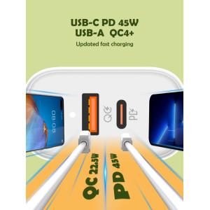 LDNIO φορτιστής τοίχου A2526C με καλώδιο, USB & USB-C, 45W PD, λευκός | Αξεσουάρ κινητών | elabstore.gr