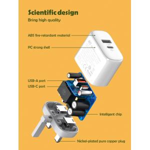 LDNIO φορτιστής τοίχου A2526C με καλώδιο, USB & USB-C, 45W PD, λευκός | Αξεσουάρ κινητών | elabstore.gr