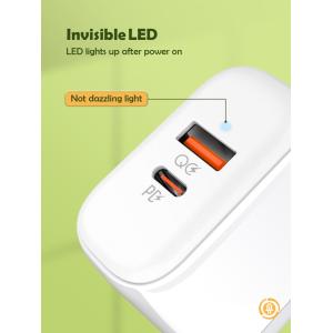 LDNIO φορτιστής τοίχου A2526C με καλώδιο, USB & USB-C, 45W PD, λευκός | eLabstore.gr