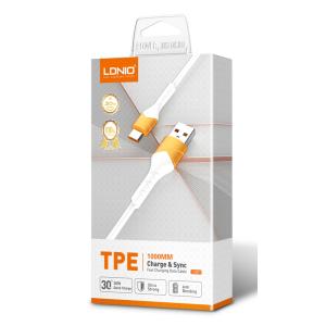LDNIO καλώδιο USB-C σε USB LS801, 30W, 1m, λευκό | eLabstore.gr LDNIO καλώδιο USB-C σε USB LS801, 30W, 1m, λευκό | eLabstore.gr
