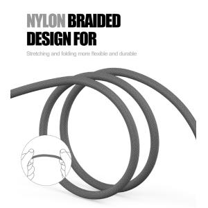LDNIO καλώδιο USB σε USB-C/Lightning/Micro USB LC93, 3.4A, 1.2m, γκρι | Καλώδια - Αντάπτορες | elabstore.gr