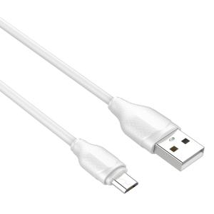 LDNIO καλώδιο Micro USB σε USB LS371, 2.1A, 1m, λευκό | Καλώδια - Αντάπτορες | elabstore.gr