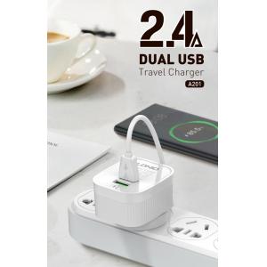 LDNIO φορτιστής τοίχου A201 με καλώδιο USB-C, 2x USB, 12W, λευκός | Αξεσουάρ κινητών | elabstore.gr