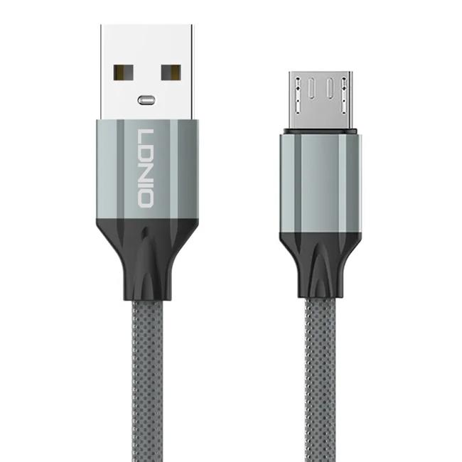 LDNIO καλώδιο Micro USB σε USB LS441, 2.4A, 1m, γκρι | eLabstore.gr LDNIO καλώδιο Micro USB σε USB LS441, 2.4A, 1m, γκρι | Καλώδια - Αντάπτορες | elabstore.gr