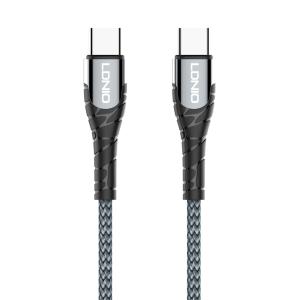 LDNIO καλώδιο USB-C σε USB-C LC101, 65W PD, 1m, γκρι | Καλώδια - Αντάπτορες | elabstore.gr