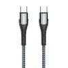 LDNIO καλώδιο USB-C σε USB-C LC102, 65W PD, 2m, γκρι | Καλώδια - Αντάπτορες | elabstore.gr